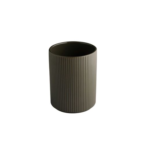 Servierschale APS "THE GRID", braun, B:12,5cm H:16,5cm T:12,5cm Ø:12,5cm, Porzellan, Schüsseln, Servierschale, Porzellan, Ø 12,5 cm, 1,3 Liter, stapelbar