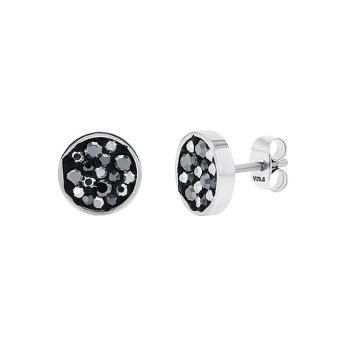 Paar Ohrstecker TOM TAILOR, edelstahlfarben, kristallweiß, kristallweiß, Ohrringe, Damen, 10mm, Edelstahl, mit Kristallglas