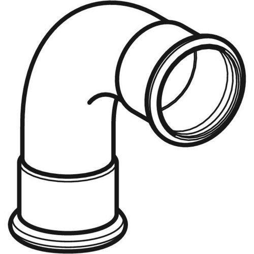 Geberit Gas-Bogen Mapress Edelstahl Gas, 90°, Ø88,9mm, Pressfitting aus Edelstahl, 1 Stk.