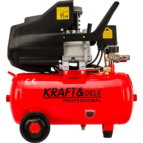 KRAFT&DELE | Ölkompressor, 24-Liter-Tank, Ansaugleistung, wartungsarm, Manometer, Druckminderer