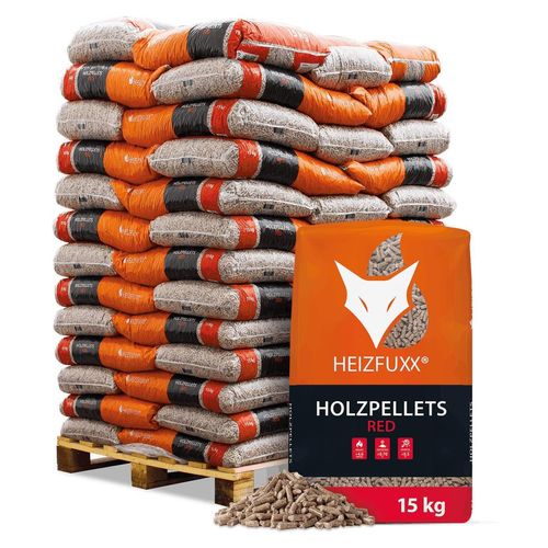 Heizfuxx Holzpellets Red 15kg x 65 Sack 975kg Palette