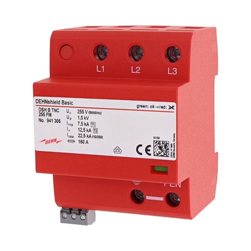 DEHN Anwendungsoptim.Kombi-Abl. Typ 1+2 TN-C-Systeme DSH B TNC 255 FM ; Dehn & Söhne (941306)