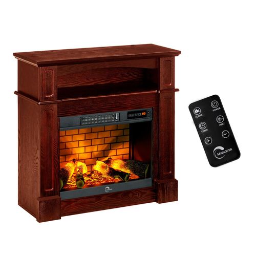 Elektrischer Kamin Sifora 2000 W 80,5 x 30 x 81 cm Holz Sannover – Wird montiert und betriebsbereit geliefert