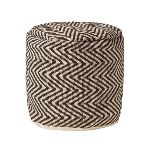 SITZPOUF rund mit Zickzack-Muster, 40/40/45 cm