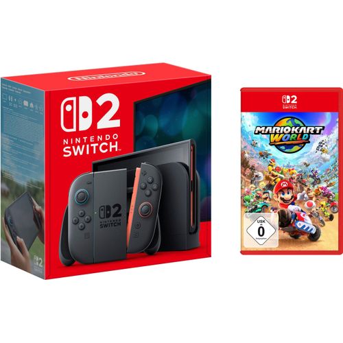 NINTENDO SWITCH 2 Konsolen-Set "Switch 2 + Mario Kart World", schwarz, B:27,2cm H:16,6cm T:1,39cm, Spielekonsolen