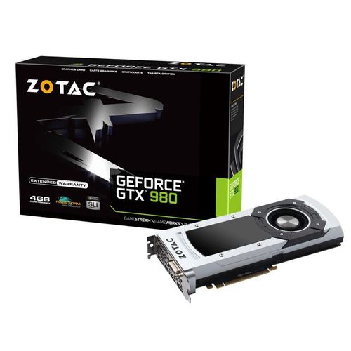 Zotac NVIDIA Geforce GTX 980 4GB, Aktiv, NVIDIA, GeForce GTX 980, GDDR5-SDRAM, PCI Express x16 3.0, 3840 x 2160 Pixel