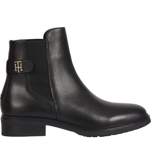 Tommy Hilfiger TH Leather Flat Boot FW0FW06749BDS (40/black)