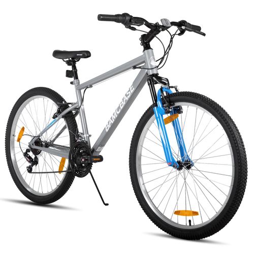 HILAND Mountainbike 27.5 Zoll MTB Herren Damen, mit 18 Gang, V-Bremse, Hardtail Fahrrad, Fahrräder für studentische Pendler, Grau
