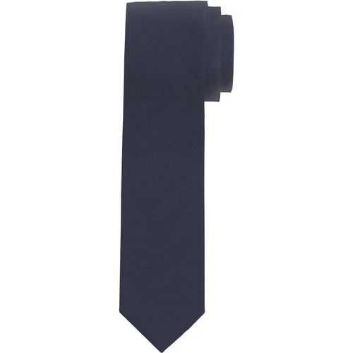 Krawatte OLYMP "Seidenkrawatte", Herren, blau (marine), Seide, unifarben, Krawatten