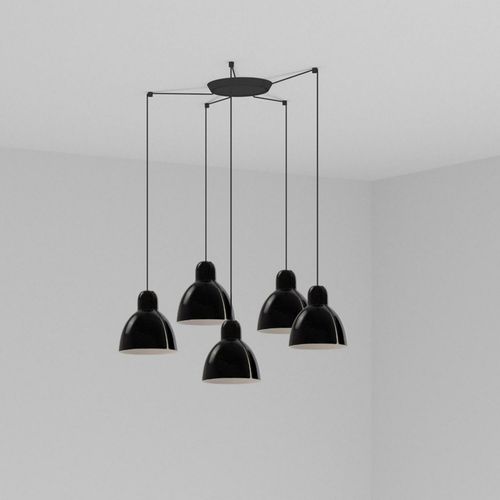 FARO VENICE Pendelleuchte mit 5 Leuchtmitteln, schwarz