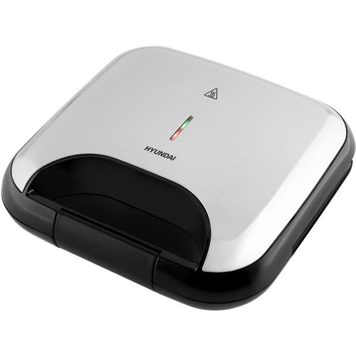 HYUNDAI Sandwichmaker "HYUSM615", silber (silber, schwarz), B:23cm H:9cm T:22,5cm, Sandwichmaker