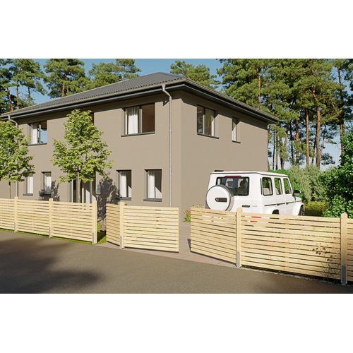 Rhombuszaun Tor 90x100 cm Fichte unbehandelt
