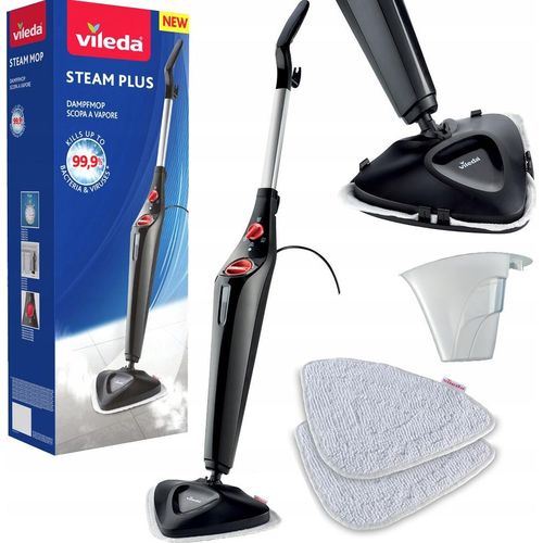 Vileda Dampfmopp Steam Plus 1550W Schnelles Aufheizen Chemiefrei 400Ml