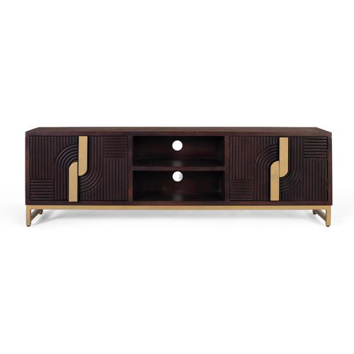 TV-Möbel, Mangoholz und Metallbogen, 57 cm x 180 cm x 42 cm Giner y Colomer