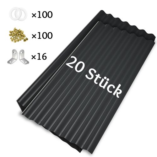 20x Profilblech Wellplatte 11m² Blech Metall Stahlblech Dachblech Dach Platten