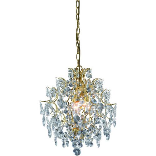 Kristallleuchter ROSENDAL Golden 3 Glühbirnen