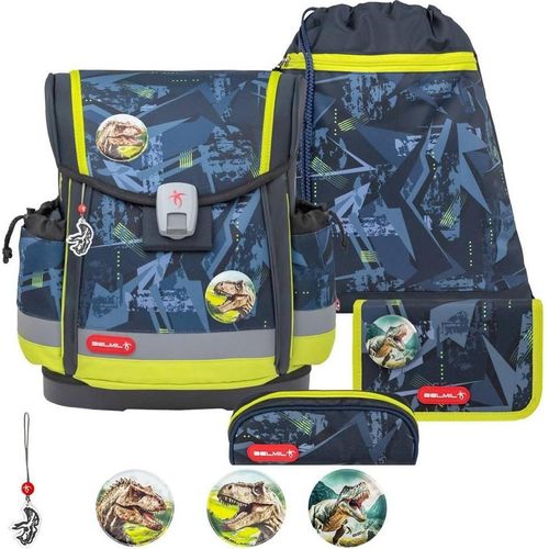 Belmil Schulranzen Set "T-Rex Lime" 1.Klasse für Jungen Einschulung Grundschule CLASSY PLUS 2025