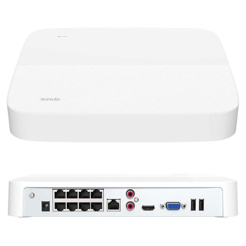 Tenda NVR Überwachungssystem, 4K, 8CH PoE NVR Recorder, Plug und Play, N6P-8H