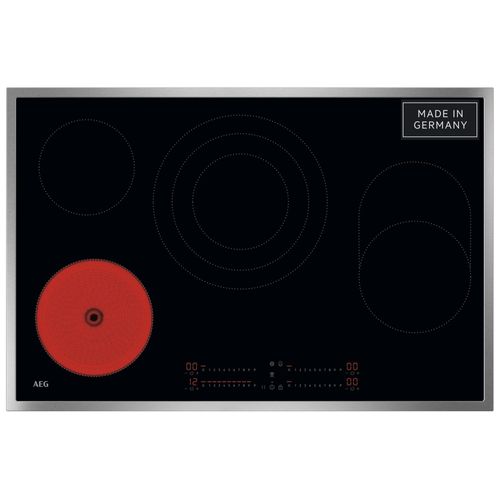 AEG Elektro-Kochfeld, schwarz, B:76,6cm T:51,6cm, Kochfelder, Rapid‑Power & Made in Germany: Kürzere Aufheizzeiten beim Kochen