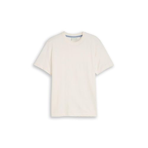TOM TAILOR Herren T-Shirt aus Baumwolle, braun, Uni, Gr. L