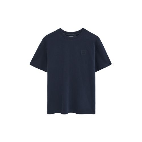 T-Shirt marineblau mit Mikrostruktur und Polo Club Patch