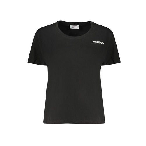Freddy Zwarte Katoenen Dames T-shirt