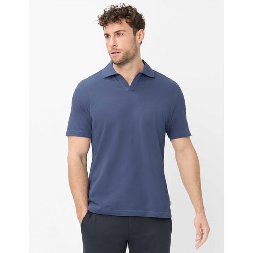 Brax Heren Poloshirt Style PRINCETON steel blue, blauw,