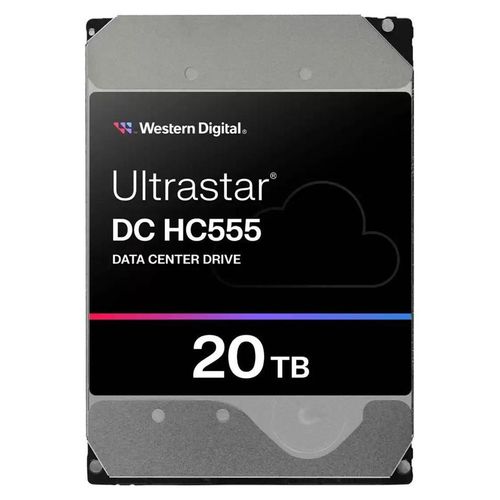 WD Ultrastar DC HC555 - Festplatte - Datencenter - 20 TB - intern - 3.5" (8.9 cm) - SAS 12Gb/s - 7200 rpm - Puffer: 512 MB