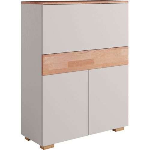 Sekretär OTTO HOME "Citra", weiß (weiß, natur), B:90cm H:115cm T:35cm, Sekretäre, Sekretär, mit klappbarer Funktion, viel Stauraum