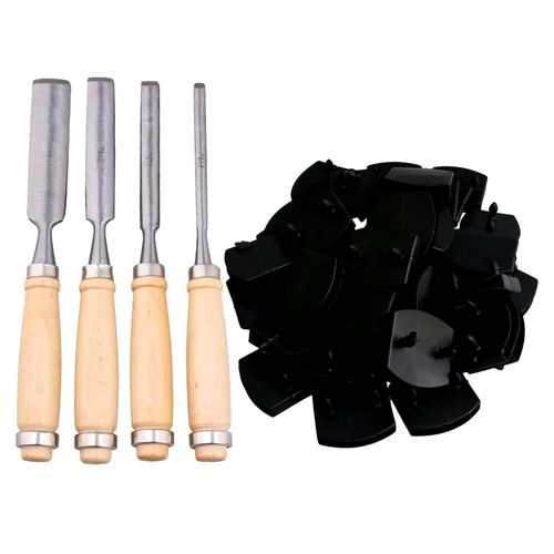 50 Stück Lamellenkappen Halter 5,5 x 1 cm und 4 Meißel Wohnaccessoires