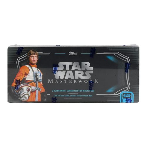 Topps 2025 Star Wars Masterwork Hobby Box – Premium Sammelkartenbox mit 4 Mini Boxen & 2 Autogrammkarten pro Hobby-Box