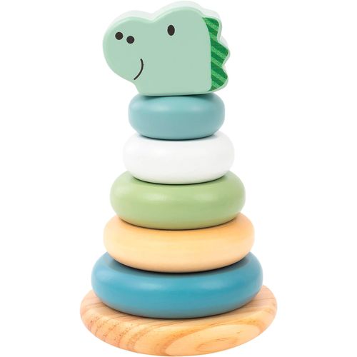 Stapelspielzeug STERNTALER "Dino Rexi Stapelturm Holz", bunt, Stapelspielzeug, BabyH:13cm Ø:7cm, Holz, H:13cm Ø:7cm