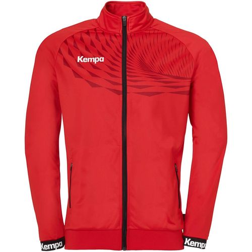Trainingsjacke KEMPA "Trainingsjacke WAVE 26 POLY JACKE", Herren, Gr. S, rot (rot, chilirot), Obermaterial: 100% Polyester Pol. recyc.., Jacken Trainingsjacke