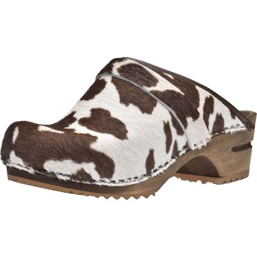 Sanita Damen Clog Kuhfell braun Gr. 41