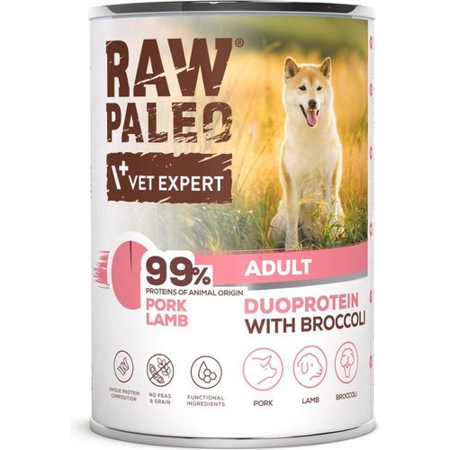 RAW PALEO Duoprotein Pork & Lamb Adult - Nassfutter für Hunde - 400g