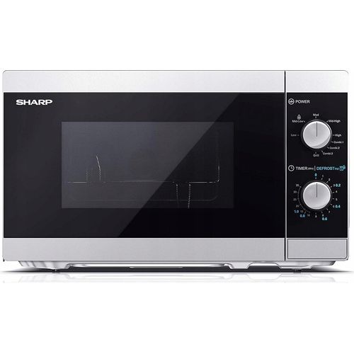 Sharp Mikrowelle 800W 20L-Schnelles Auftauen, 5 Leistungsstufen, Grill 1000W