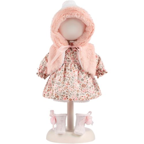 Puppenkleidung LLORENS "Kleiderset Romantik rosa, 35 cm", bunt, Puppenkleidung, Kinder