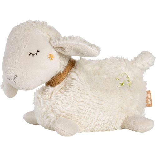 Wärmekissen FEHN "FehnNATUR, Schaf", beige (ecru), Wärmekissen, KinderB:18cm H:5,5cm L:23cm, Plüsch, Velours, B:18cm H:5,5cm L:23cm