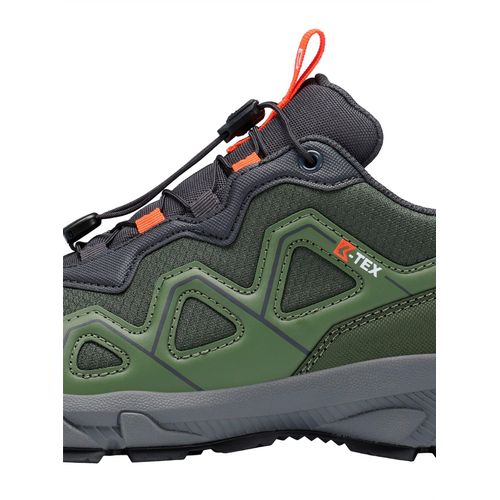 Trekkingschuh, Herren, Gr. 40, grün (khaki), Leder, Textil, Schuhe Trekkingschuh