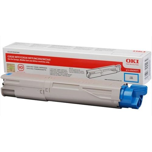 OKI High Capacity Cyan Toner Cartridge for C3520/C3530 MFPs, 2000 Seiten, Cyan
