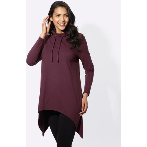 Longshirt "Longshirt", Damen, Gr. 38, burgund, 100% Baumwolle, unifarben, Shirts Longshirt