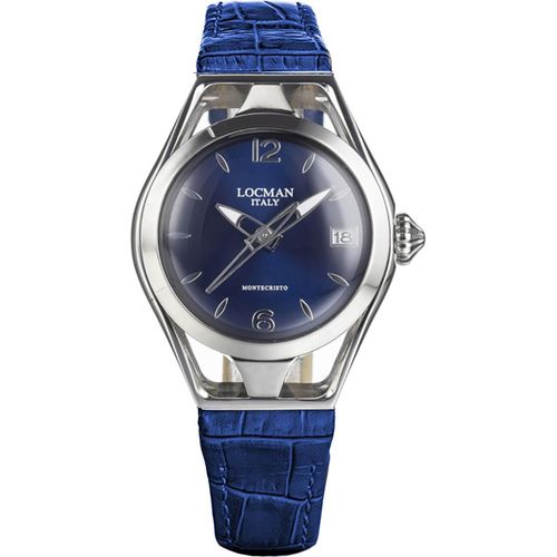 0526A02A-00BLNKPB Italy Damenuhr Montecristo Lady blau Ref. 0526 Locman