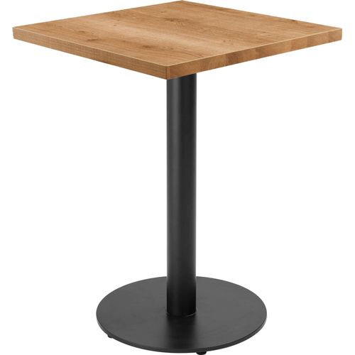 Tisch 60 cm schwarzes Bein und helles Holzverkleidung - Oviala Rivoli