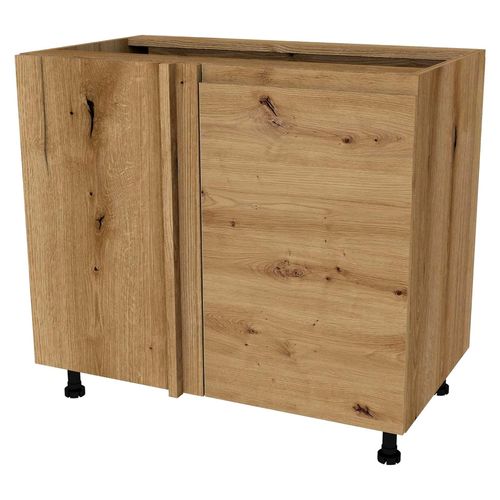 Küchen-Eckunterschrank - Grifflos - Soft-Close - Modern - Optimale Raumnutzung & Stauraum - 105x52x82 cm - Eiche Evoke Front Artisan Eiche