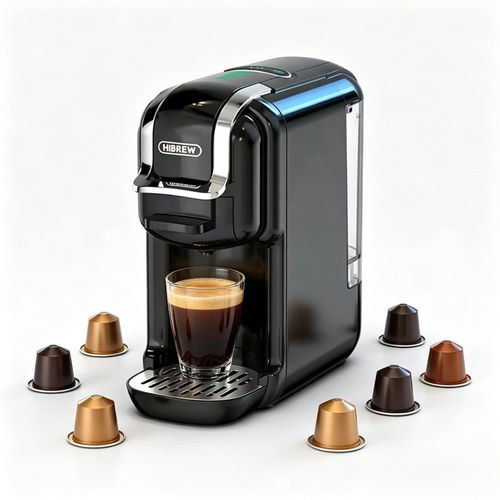 Kapselmaschine H2B 5-in-1 Kapselmaschine 20 Bar für N-Kapseln/DG/K-Cup/Pads/Pulver, 7 Tassengrößen