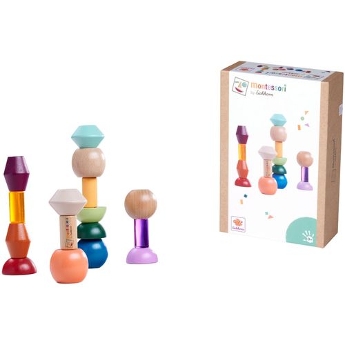 Steckspielzeug EICHHORN "Montessori Stapelperlen", bunt, Steckspielzeug, Baby, Holz