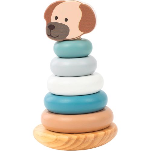 Stapelspielzeug STERNTALER "Hund Lucky Stapelturm Holz", bunt, Stapelspielzeug, BabyH:13cm Ø:7cm, Holz, H:13cm Ø:7cm