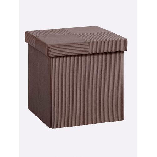 Hocker HEINE HOME, braun, B:38cm H:38cm T:38cm, Hocker, Hocker