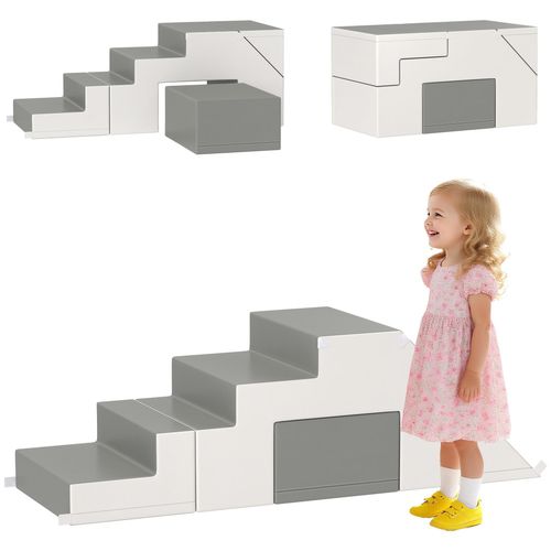 HOMCOM Bausteinset 2er-Set Schaumstoff Bausteine für 1-3 Jahre alt Kinder