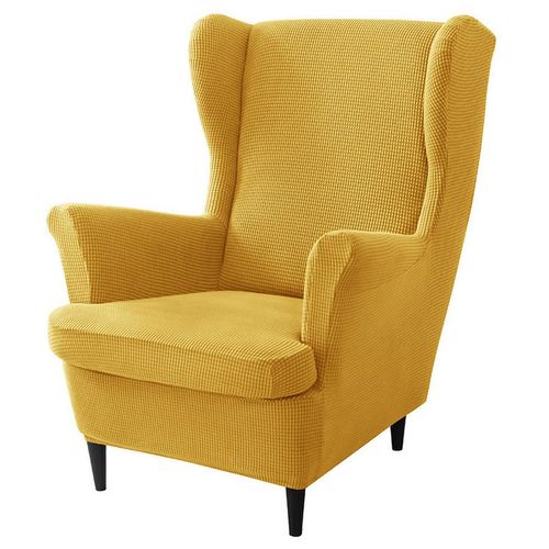 Kaket Ohrensessel, Gelb, Textil, 85x90 cm, Wohnzimmer, Sessel, Ohrensessel